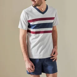 Pyjama short tricolore - lot de 2
