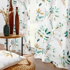 Rideau à œillets, imprimé floral