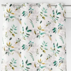 Rideau à œillets, imprimé floral