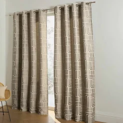 Rideau jacquard imprimé lignes