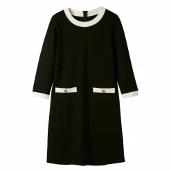 Robe bicolore, maille milano