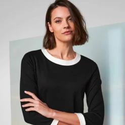 Robe bicolore, maille milano