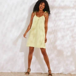 Robe bretelles tressées, gaze de coton