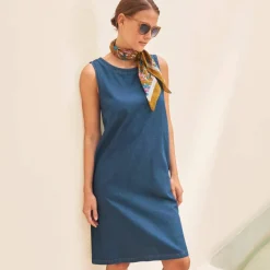 Robe chasuble en jean