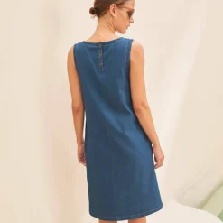 Robe chasuble en jean