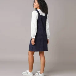 Robe chasuble évasée, velours côtelé