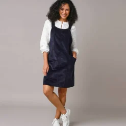 Robe chasuble évasée, velours côtelé