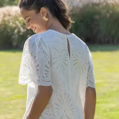 Robe courte broderie anglaise