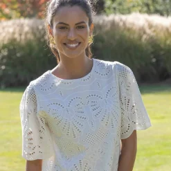 Robe courte broderie anglaise