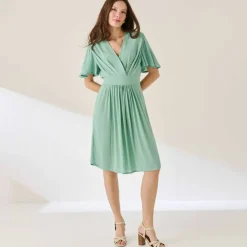 Robe courte effet cache-coeur