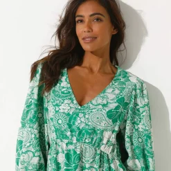 Robe courte imprimé fleuri