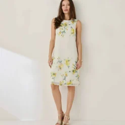 Robe courte sans manches voile base imprimée