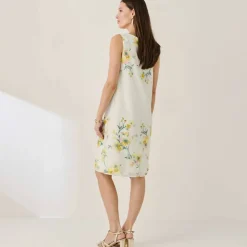 Robe courte sans manches voile base imprimée