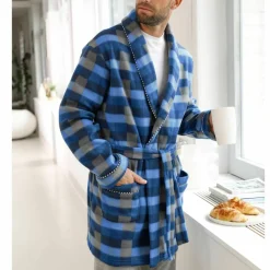 Robe de chambre courte maille polaire