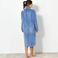 Robe de chambre zippée maille polaire texturée