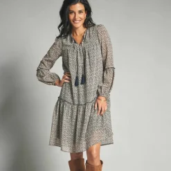 Robe en voile imprimé