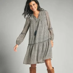 Robe en voile imprimé