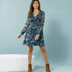 Robe en voile imprimé, Spécial Petites