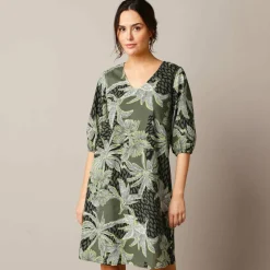 Robe housse imprimée, coton biologique**
