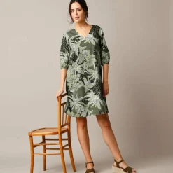 Robe housse imprimée, coton biologique**