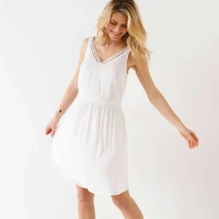 Robe imprimé fleuri et macramé