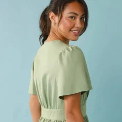 Robe longue boutonnée unie, Spécial Petites