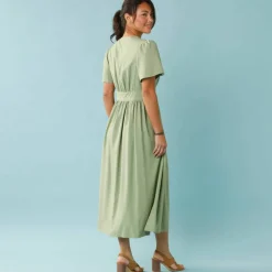 Robe longue boutonnée unie, Spécial Petites