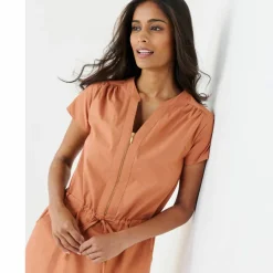 Robe longue en coton délavé