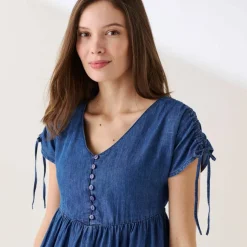 Robe longue en jean