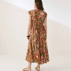 Robe longue imprimée sans manches