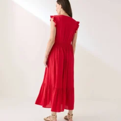 Robe longue unie sans manches