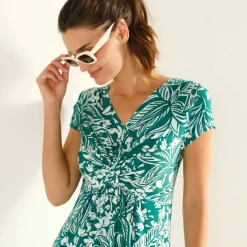 Robe nouée courte imprmée
