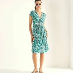 Robe nouée courte imprmée