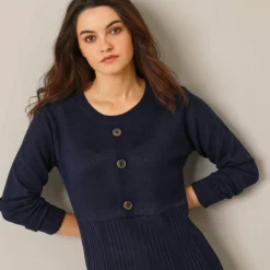 Robe pull boutonnée