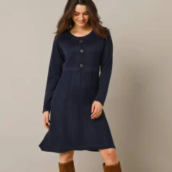 Robe pull boutonnée