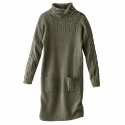 Robe pull maille torsadée