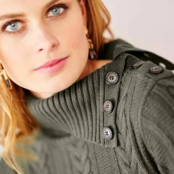 Robe pull maille torsadée