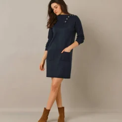 Robe pull maille torsadée