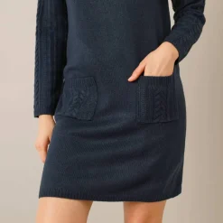 Robe pull maille torsadée