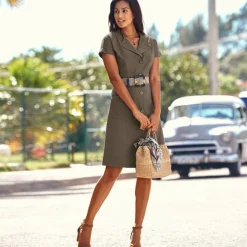 Robe saharienne boutonnée