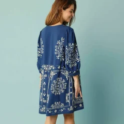 Robe évasée Spécial Petites, imprimé bicolore