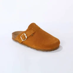 Sabots croûte de cuir avec boucle réglable
