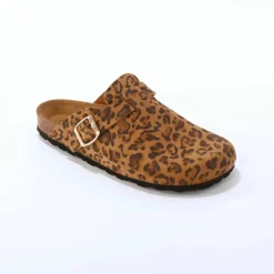 Sabots croûte de cuir avec boucle réglable
