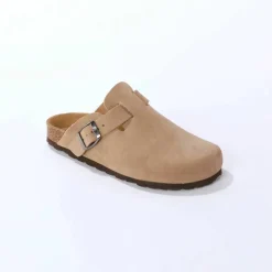 Sabots croûte de cuir avec boucle réglable