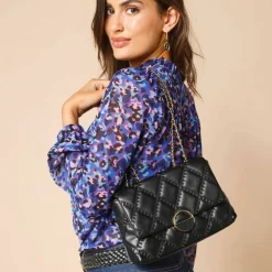 Sac matelassé bandoulière chaîne