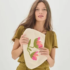 Sac pochette zippé brodé
