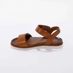 Sandales à bandes scratchées en cuir certifié LWG