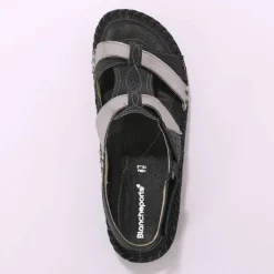 Sandales bicolores en cuir extra souple