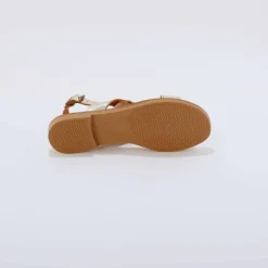 Sandales brides croisées en cuir