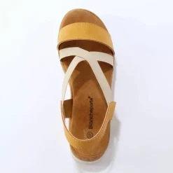 Sandales compensées brides croisées